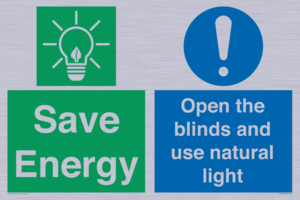 Save Energy open the blinds and use natural light